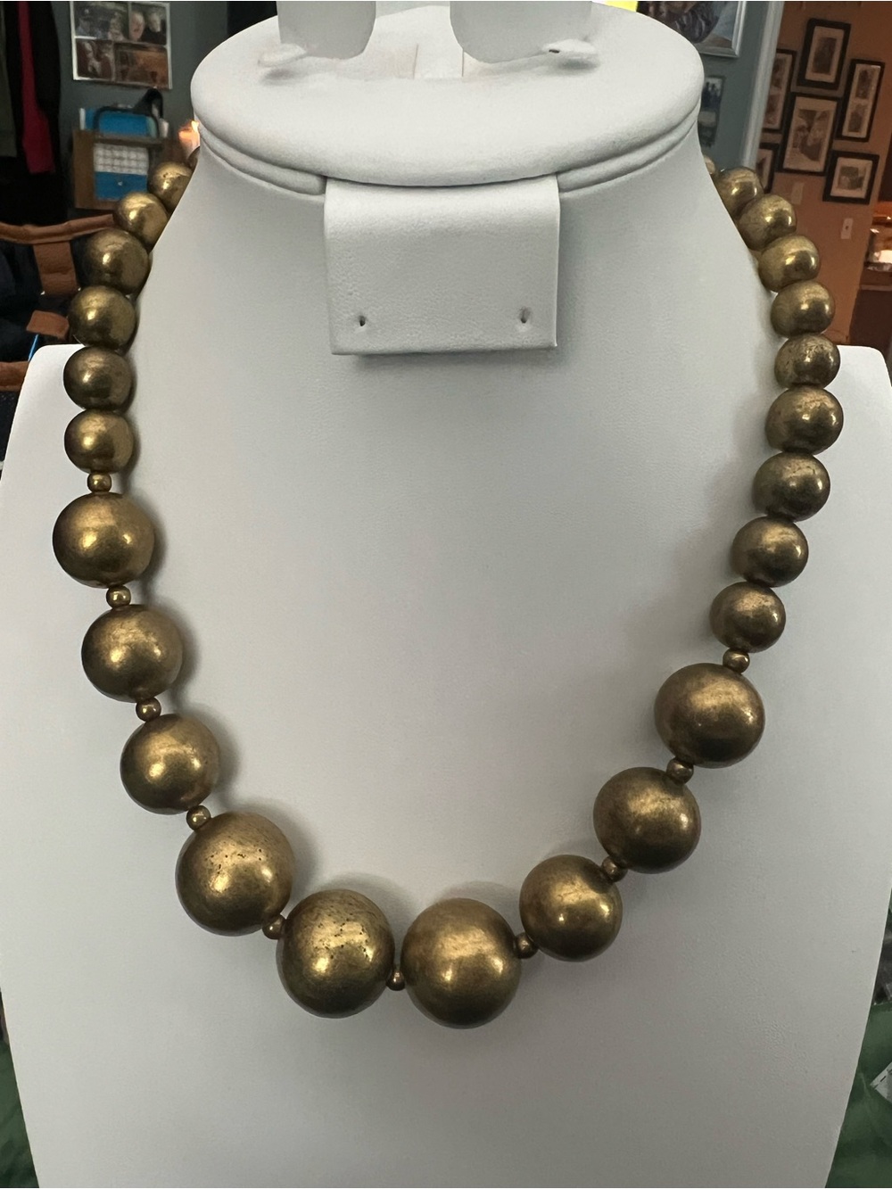 Paparazzi Gold-Tone Graduated Bead Necklace - Elegant Women’s Jewelry